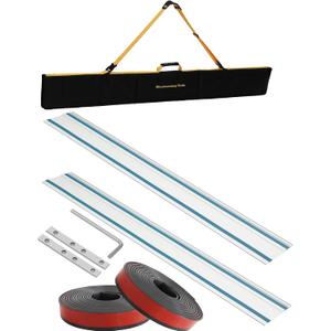 194368-5 110"Track Saw Guide Rail, Perfect Fit Makita Track Saw, 2*55in Makita Guide Rail+Bag