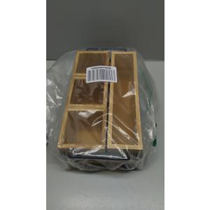 Silverware Caddy Wood Utensil Holder Paper Plate Dispenser Diningware Storage Box Cutlery Flatware Organizer Box for Spoons Forks Plates Napkins