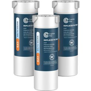 Crystala Filters XWF Replacement for GE XWF Refrigerator Water Filter Pack of 3 (Not XWFE)