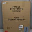 IHEIPYE 35 Baseball Card Display Case - Graded Sports Card Display Case - Wall Mount Lockable Trading Cards Frame with UV Protection Acrylic for Display Basketball Football Hockey Cards-Vertical