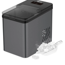 VECYS Upgraded Ice Maker, Premium Countertop Ice Machine 26LBS Daily Ice Making Capacity and Self-Clean Function with Ice Scoop and Basket, Black