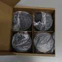 4 Pack Clear Small Glass Jars with Lids and Inner Liners, 30 ml Reusable Small Glass Containers for Creams, Lotion, Cosmetic, Spice, Powder