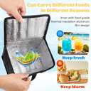 10 Pack Insulated Lunch Bags Bulk, Reusable Cooler Bags, Leakproof Lunch Boxes Set, Waterproof Thermal Cooler Bags, Insulated Beverage Bag for Women Men Work Picnic Beach(Black)