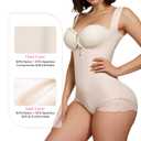 PJCBTR Fajas Colombianas Moldeadoras Faja Colombiana Tummy Control Body Shaper Tummy Control Bodysuit Shapewear Para Mujeres Full Body Waist Trainer for Women (Beige, L)