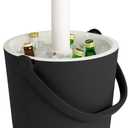 Keter Go Bar 4.2 Gallon Portable Beer and Wine Cooler with Handle and Pop Up Outdoor Table Perfect for Your Patio, Picnic, and Beach Accessories, Graphite
