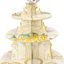 3-Tier Magical Cupcake Stand - Wizard Birthday & Halloween Party Cake Stand - Gift for Magical Lovers (Birthday Styles)