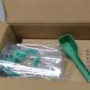 Hamiledyi No Mess Bird Feeders Water Dispenser Set Automatic Parakeet Cage Feeder with Perch Transparent Acrylic Container Parrot Cage Accessories for Canary Budgie Lovebirds Finches (Feeder + Drinking Bottle)