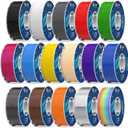 PETG Filament 16KG Color Mix Bundle – 16 Rolls Bundle, 1.75mm ±0.03mm High Precision, High Toughness & Heat Resistance, Compatible with FDM 3D Printers