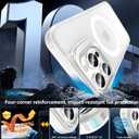 Fin2feel for iPhone 13 Pro Case with Screen Protector, Compatible with MagSafe, Magnetic Phone Case with Camera Stand Protective Shockproof Matte Cover Case for iPhone 13 Pro (Clear)