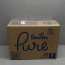 Pampers Pure Baby Diapers, Size 5 (27+ lbs), 132, Up to 100% Leakproof, Premium Hypoallergenic Soft Diapers