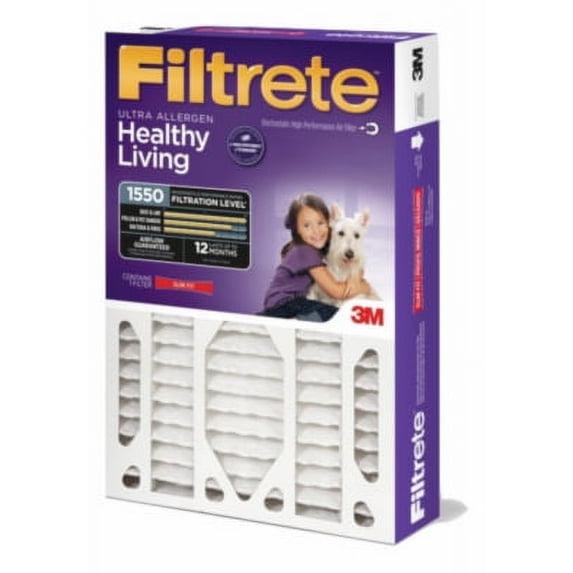 3M Filtrete Allergen Reduction Deep Pleat Filter 4" Slim Fit, 16X25X4,2-pack