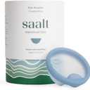 Saalt Menstrual Disc - Soft, Flexible, Reusable Medical-Grade Silicone - Wear 12 Hours - Removal Notch - Two Sizes - Menstrual Cup or Tampon Alternative - Made in USA - Lasts 10 Years (Blue, Regular)