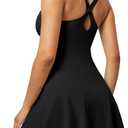 Heathyoga Tennis Dresses for Women Athletic Dress with Shorts Underneath Workout Dress with Pockets Summer Golf Outfits (Black, M)