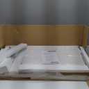 Kitsure Vanity Desk with Mirror & Lights  White Makeup Vanity Table with Large Storage, 4 Fabric Drawers & 3 Lighting Modes, Sturdy Metal Frame Vanity Set for Bedroom, 35.1" x 17.2" x 52.1"