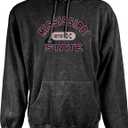 Blue 84 NCAA unisex-adult Ncaa Officially Licensed Mineral Wash Hooded Sweatshirt Applique (Gray, S)
