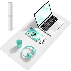 Amazon.com : YSAGi Non-Slip Leather Desk Pad, Waterproof Laptop Computer Desk Keyboard Mat, Table Protector Blotter Mat, Large Mouse Pad for Office/Work/Home/Decor(White, 31.5" x 15.7") : Office Products