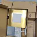 Recessed Lighting 4-inch Square-LED - Canless Recessed Light Fixture, Dimmable Ceilling Light with Junction Box, 2700|3000|3500|4000|5000K, 9W, Gold, 6P