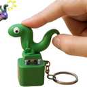 Lizard Button Keychain,Rechargeable Animal Keychains with Sound and Colorful Lights,Fidget Toys Adults Anxiety Relief
