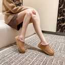 Slippers for Women Platform House Slippers Indoor and Outdoor Cozy Memory Foam Anti Slip Mini Boots (8, Chestnut)