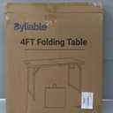 Folding Table 4 Foot,Portable Heavy Duty Plastic Utility Table,White