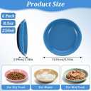 6 Pack Ceramic Cat Food Bowls, Non-Slip Shallow Cat Dishes with Silicone Base, Whisker Friendly Pet Bowls for Indoor Cats, Kittens, and Small Dogs, Multicolor