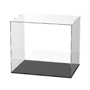 Clear Acrylic Display Case, 14 x 10 x 12 Inch Assemble Clear Acrylic Display Box Dustproof for Action Figures/Model/Statues/Collectibles/Doll/Toys/Home Storage