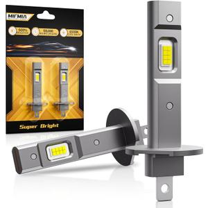 Bulbs, 60000LM 1000% Brighter, Real 1:1 Halogen Mini Size with Fan, 6500K Cool White No Adapter Needed Plug-N-Play Off Road Lights, Pack of 2