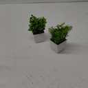 ZJIA 2 Pack Fake Plants Small Artificial Greenery Faux Plants Indoor for Home Farmhouse Bathroom Shelf Decor