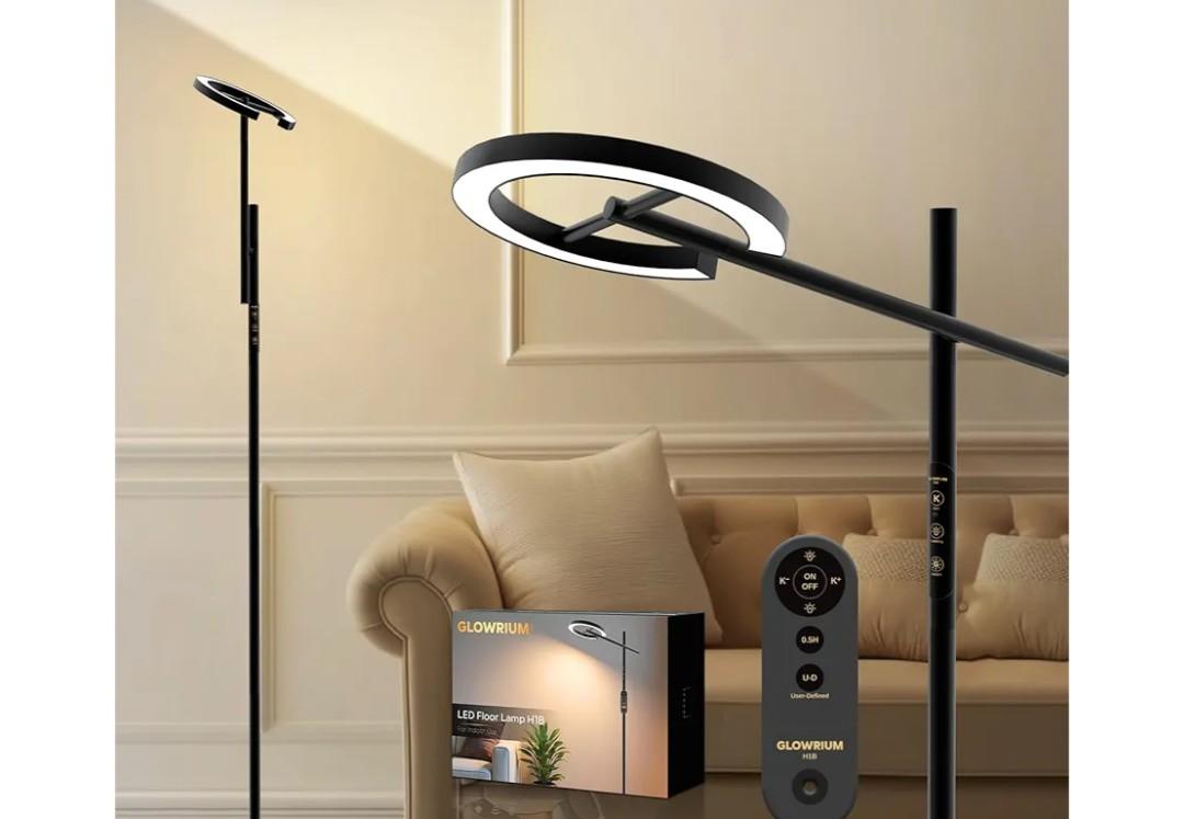 Sun Light Therapy Lamp, 12000 LUX UV-Free Floor Lamp with Remote Control , Full Spectrum Sun Lamp, 4 Color Temps 2700-6500K & 7 Brightness & Timer LED Lamp for Living Room Bedroom Home Office, Black
Amazon's Choice