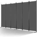 VEVOR Room Divider, 6 Panel Room Divider, Folding Privacy Screen and Portable Partition Divider for Room Separation, Freestanding Room Partitions for Office, Bedroom, Study, Grey