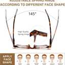 Readers for Women Oprah Style Square Reading Glasses with Spring Hinge Blue Light Blocking for Men Ladies (Gray & Tortoiseshell & Handmade Pink (With 3 Cases))