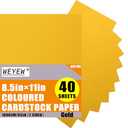 Gold Cardstock 8.5 x 11 Thick Paper, 40 Sheets 65 LB/180 GSM, Cardstock Printer Paper for Invitations, Menus, Wedding, DIY Cards, Kids School Supplies