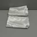 Bedsure Satin Pillowcase with Zipper, Similar to Silk Pillow Cases 2 Pack, Satin King Size Pillow Cases Set of 2, Silky & Soft Pillow Cover for Hair and Skin, Gifts for Women Men, White, 20x36 Inches