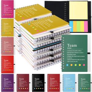 36 Set Team Gifts for Employee Appreciation Gifts for Coworkers Inspirational Notebook with Sticky Notes Motivational Journals Notepads for Staff Valentines(Colorful)