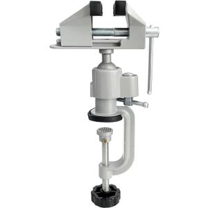 Sutekus 3" Universal Table Vise Swivel Bench Vise Tabletop Clamp Vice Tilts Rotate 360 for Woodworking Crafting Jewelry Hobby Model Making