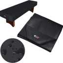GSE Games & Sports Expert 12' Black Heavy-Duty Leatherette Shuffleboard Table Cover for Shuffleboard Table Accessories