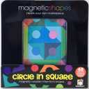 Magnetic Shapes Circle in Square - Create Your Own Masterpiece. Magnetic | Wooden | Free-Form Shapes - Brainwright, 8inchx8inchx0.63inch