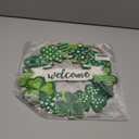Wooden St. Patrick's Day Decoration Shamrock Door Wreath for Front Door Sign Wall Signs Shamrock Clover Spring Decoration, Irish Sign Welcome Hanging for Home Decor Party Outdoor Indoor Supply
