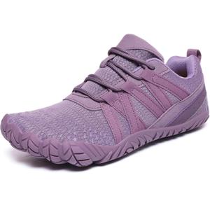 Barefoot Shoes Women Men Minimalist Zero Drop Wide Toe Box Water Shoes Hiking Barefoot Footwear Unisex Sneakers for Workout Cross-Trainer Walking Running Camping Grounding Beach Weightlifting Sport (Purple)