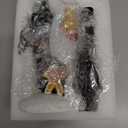 GlikCeil 2 Pcs Christmas Lighted Table Decor 10" Resin Figurine Table Centerpiece with Light up Streetlights Battery Operated Xmas Mini Street Statue Glow for Home Fireplace Shelf(Gingerbread)