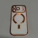 JUESHITUO for iPhone 17 Pro Case with Full Camera Lens Protector(Compatible with MagSafe) (Military Grade Drop Protection) 1X Screen Protector, Magnetic Cover for iPhone 17 Pro, Cosmic Orange