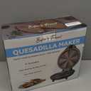 Baker's Friend Electric Quesadilla Maker with Extra Stuffing Design, 9.5 Inch with Easy Slice 6 Wedge, Non Stick Surface, Non-Slip Feet, Grilled Cheese Maker Machine, Graphite Black