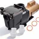 W3SP2610X15 1.5HP Single Speed In-Ground Swimming Pool Pump High Flow 1 1/2" Inlet, Dual Voltage 115/230V Low Noise, Easy Installation 1.5 HP Pool Super Pump w/Filter Basket Fitting Adapter #SP2610X15