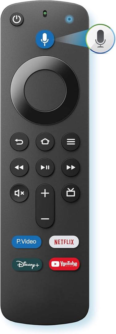 Replacement for Fire Stick Remote, Fire TV Remote, w/YouTube, Disney Shortcuts
