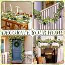 Artificial Grape Leaf Garland Vine Plant for Decoration Fake Greenery Garlands Hanging Leaves with Grapes for Wine Italian Themed Party Decor Wedding Photo Stage Favors(6.5 ft,Light Green)