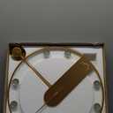 Gold Round Metal Wall Clock, Battery Operated Silent Crystal Decorative Clock for Living Room Decoration, 20 Inch for Living Room, Bedroom and Office