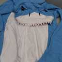Lifeye Unisex Shark Pajamas Halloween Cosplay Costume Animal Homewear Jumpsuit (Medium, Dark Blue)