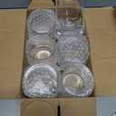 JoyJolt Faye Crystal Whiskey Glasses, Lowball Glasses Set of 6, 10oz Short Glass Tumbler, Double Old Fashioned Rocks Glass for Scotch or Bourbon, Dishwasher Safe Glassware