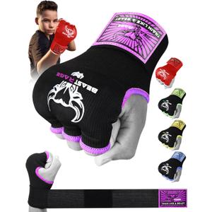 BEAST RAGE Inner Gloves with Hand Wraps Quick Wrap Long 36" Wrist Support MMA Muay Thai Bandages Punching Martial Arts Training Men Women Kickboxing Bandages Under Bag Gloves