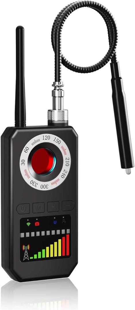 Hidden Camera detectors, Bug Detector & Camera Finder, rf Detector,GPS Tracker Detector,Listening Device Detector in Travel, Hotel,car to Protect Privacy and Safety at All TimesBlack